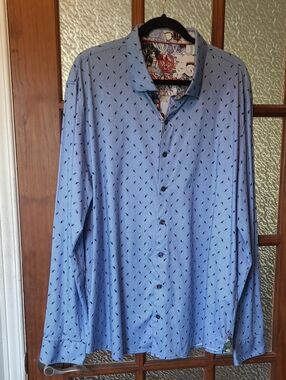 Au Noir Men's Long-Sleeve Button-Up Shirt Micro-Print pattern Size 3xl